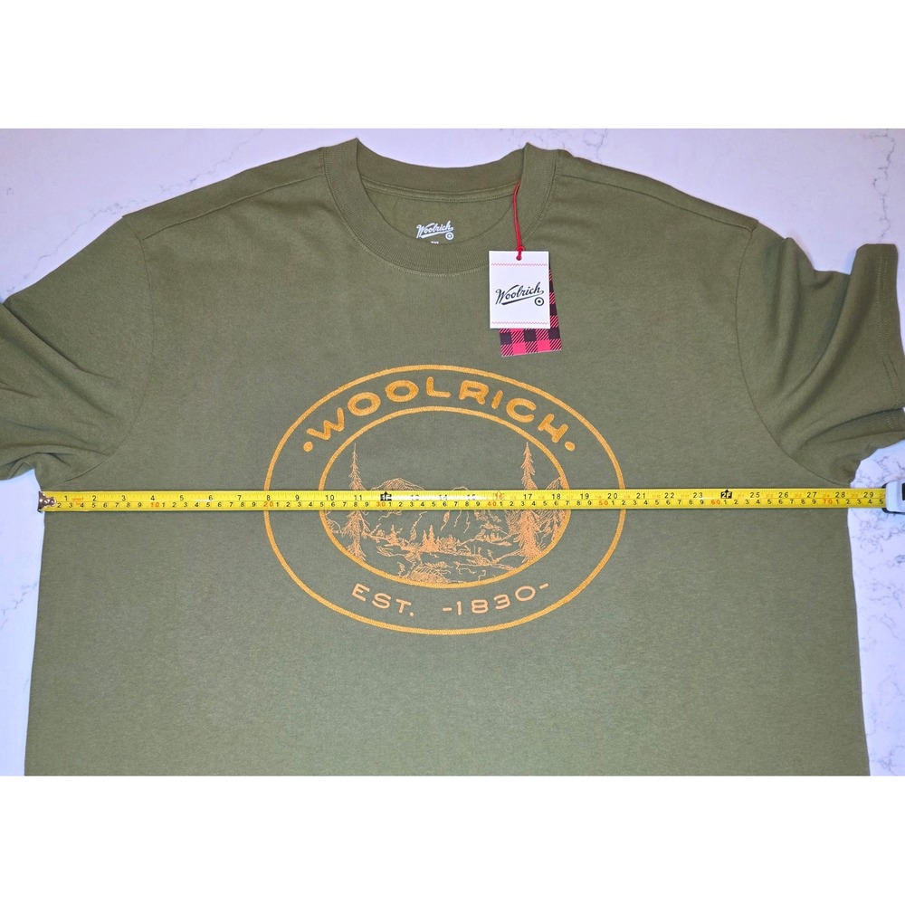 Woolrich Graphic T-Shirt Mens 2XL Green Mountain Logo VN1247024 - Picture 4 of 7